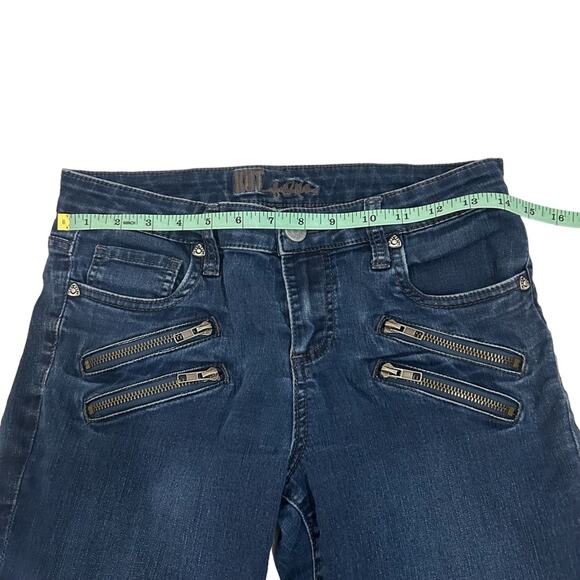 Kut From The Kloth Blue Scarlett Straight Leg Zipper Jeans, Size 4 - Picture 8 of 16